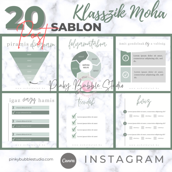 Klasszikus Moha - üzleti témájú Instagram Post Sablon - Image 2