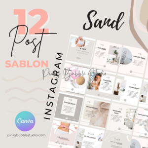 SAND - 12 fogyással kapcsolatos elegáns Instagram Post Sablon