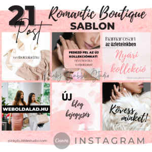 ROMANTIC BOUTIQUE - 21 romantikus Instagram Post Sablon