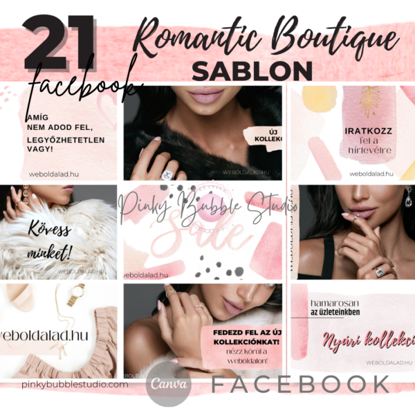 ROMANTIC BOUTIQUE - 21 romantikus FACEBOOK bejegyzés Sablon - Image 2