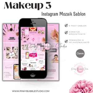 MAKEUP 3 - Mozaik Instagram Post Sablon 9 részes