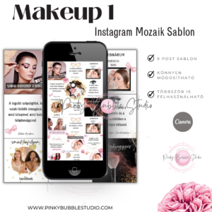 MAKEUP 1 - Mozaik Instagram Post Sablon 9 részes