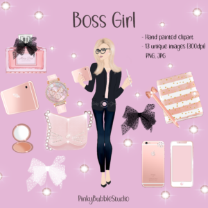 Lady Boss - divatos üzletasszony illusztrációk
